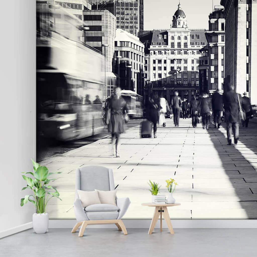 Siyah beyaz şehir sokak manzarası Londra duvar kağıdı