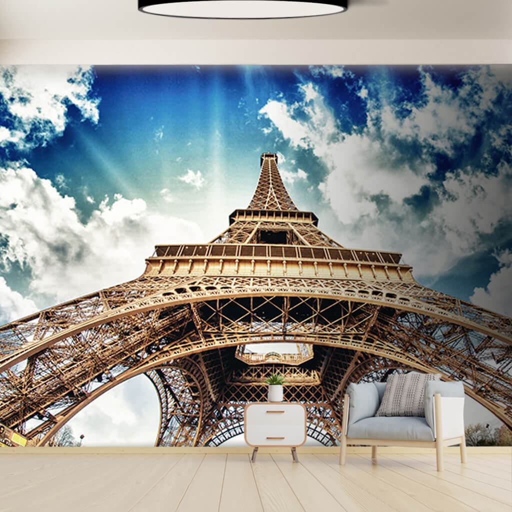 Eiffel Tower from the bottom of its feet Paris wall mural