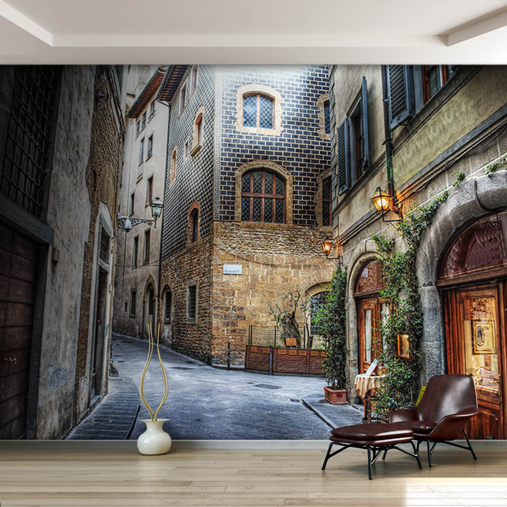 Florence with narrow streets and stone houses wall mural