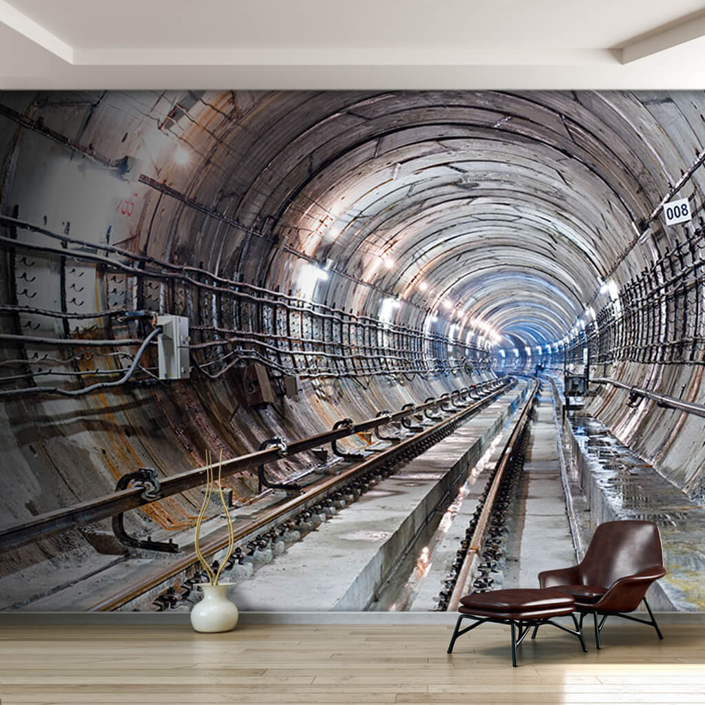 Kiev metro tüneli Ukrayna metrosu 3 boyutlu duvar kağıdı 