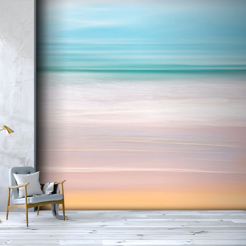 Stagnant sea and quiet beach serenity themed wall mural