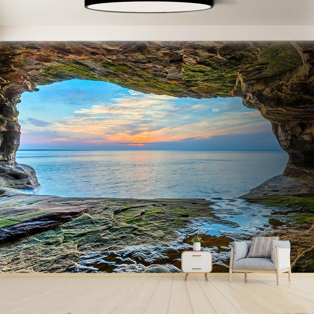 Sea and horizons from the cave scalable custom wall mural