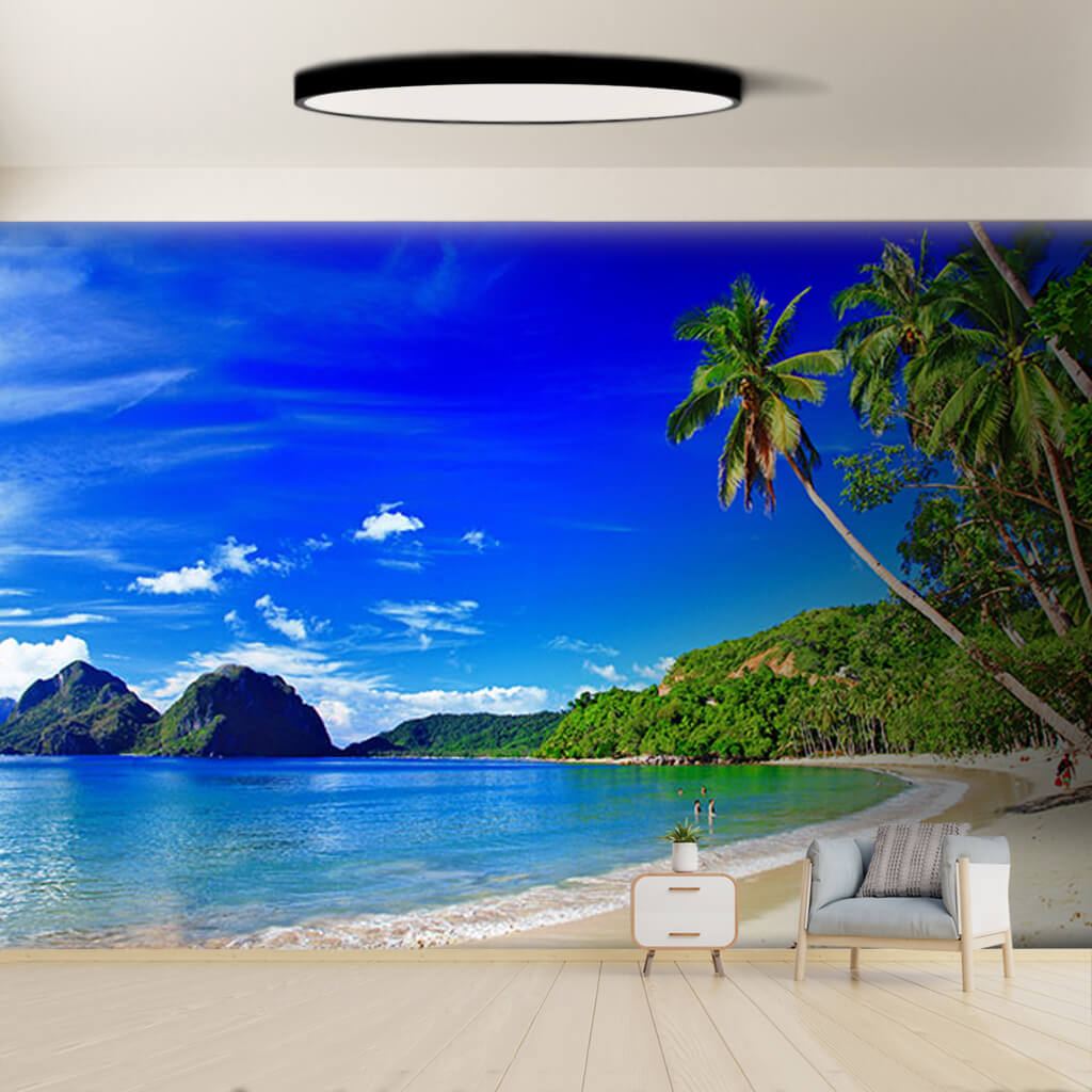 Tropical beaches and palm trees of Venezuela wall mural