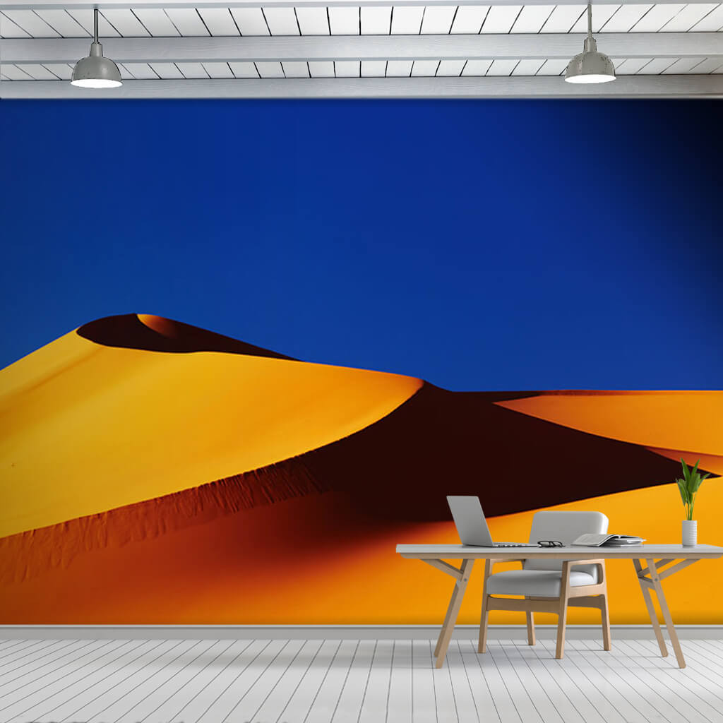 Kum çölünde mavi gökyüzü Sahra Afrika duvar kağıdı