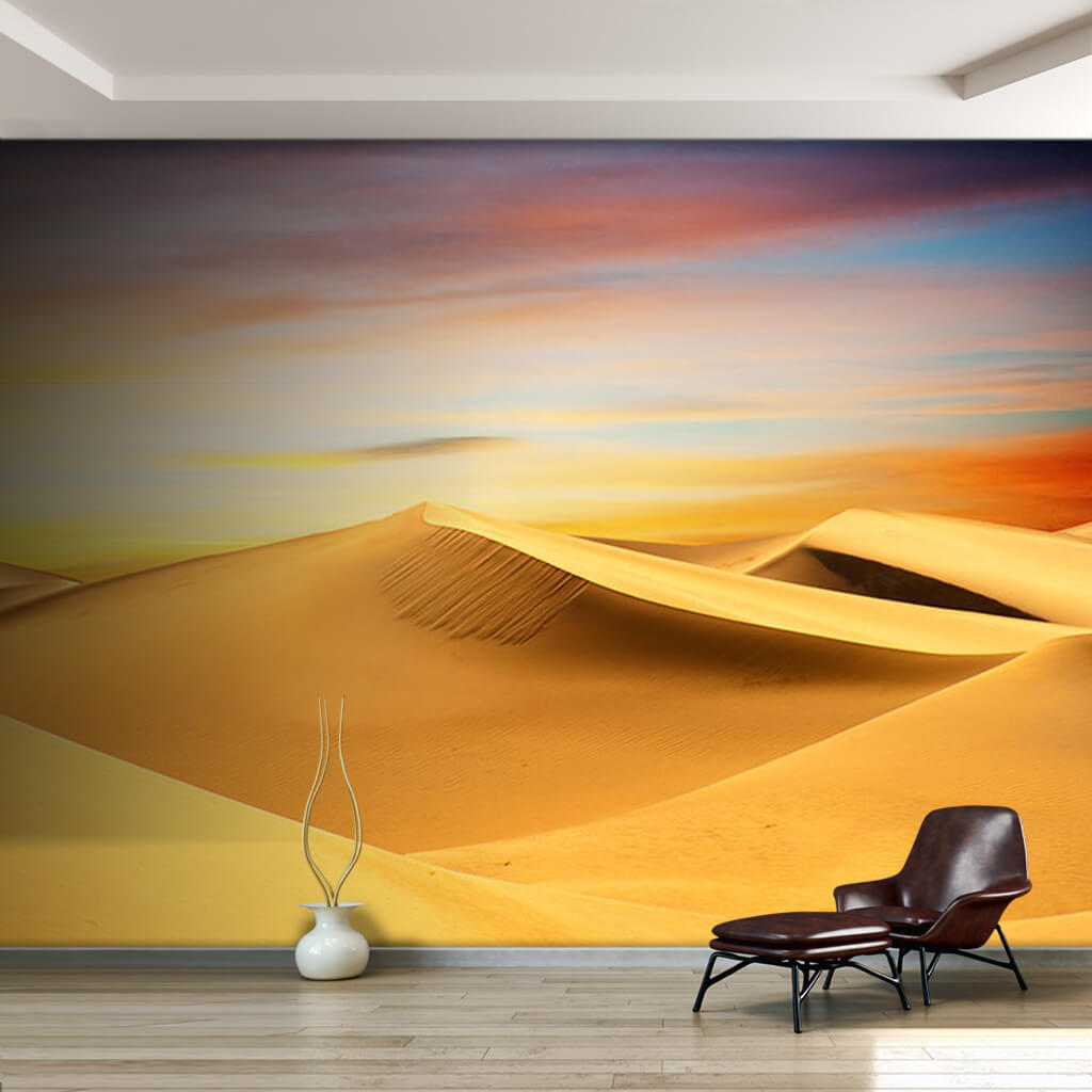 Sand dunes in Sahara desert Africa landscape wall mural