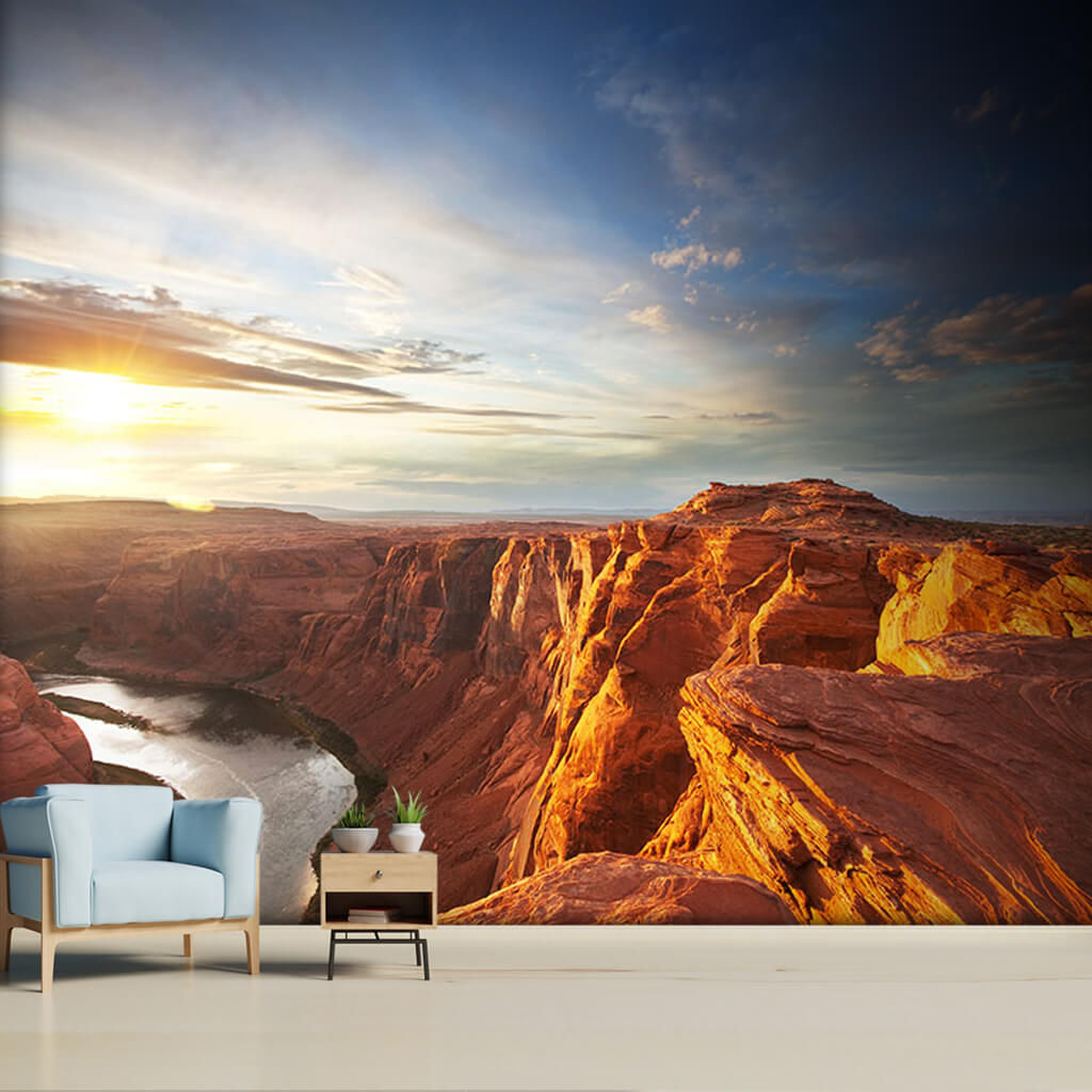 Grand canyon and Colorado river scenery cliffs wall mural