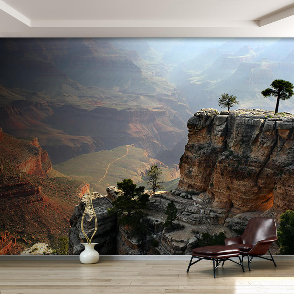 Tree on the cliff Grand Canyon USA landscape wall mural
