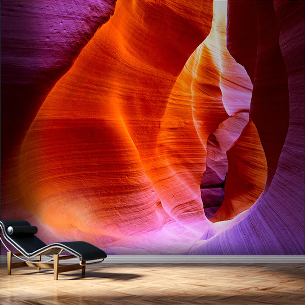Pink purple rock waves Antelope Canyon Arizona wall mural