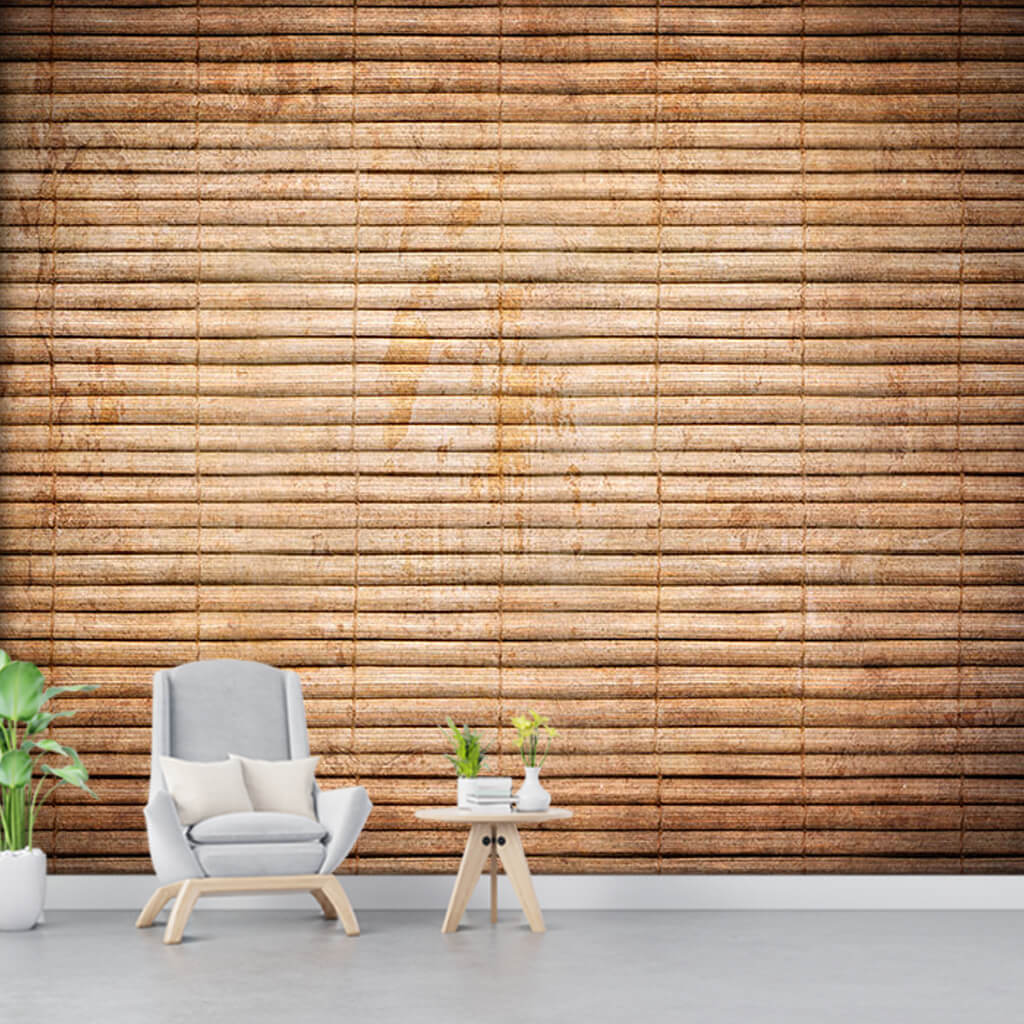 Wooden blinds horizontal sorted textured curtain wall mural