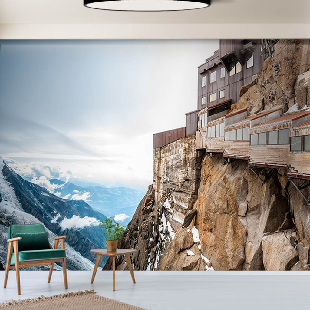 Swiss Riviera Mont Blanc tourism 3d custom wall mural