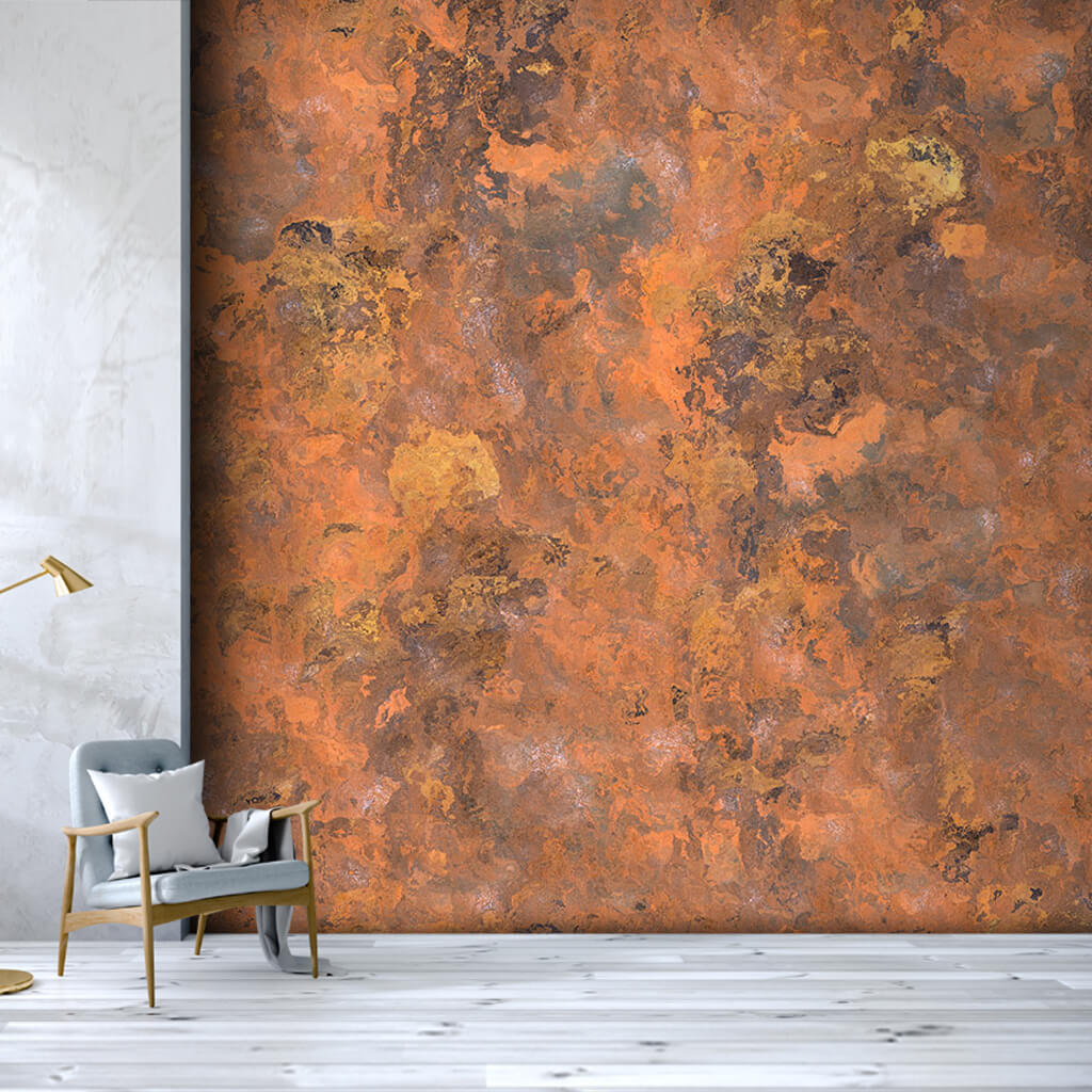 Grunge scalable custom  wall mural in tinted copper tints